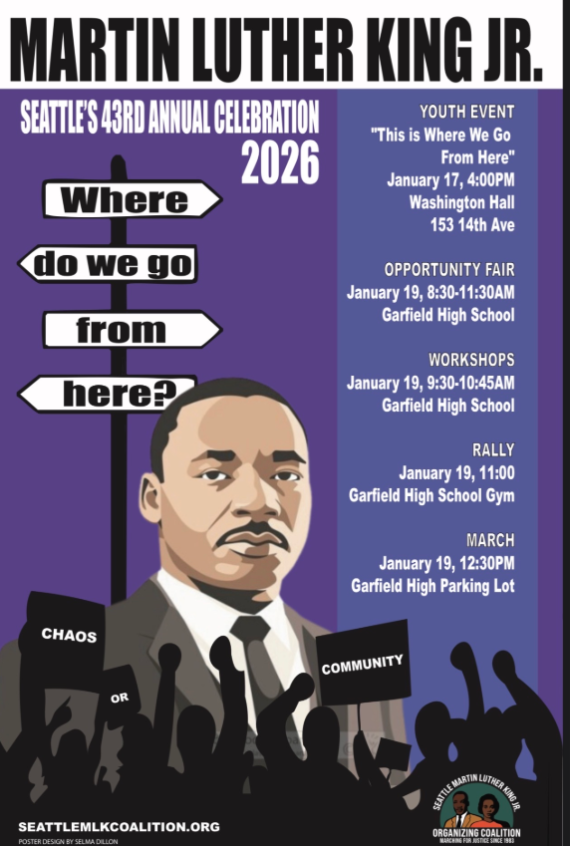 martin luther king jr seattle celebration poster for 2026