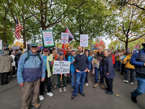 From the first No Kings to Hands Off to ICE Out, FAN Advocates have shown up around the state to bring a multi-faith presence to this nonviolent movement, and we can continue this momentum together on March 28. 